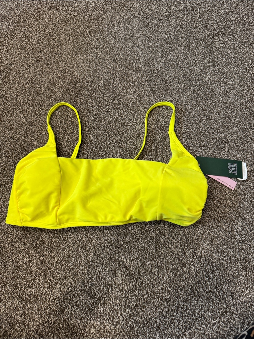 wild fable Neon Yellow Bikini Top